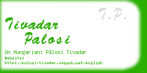 tivadar palosi business card